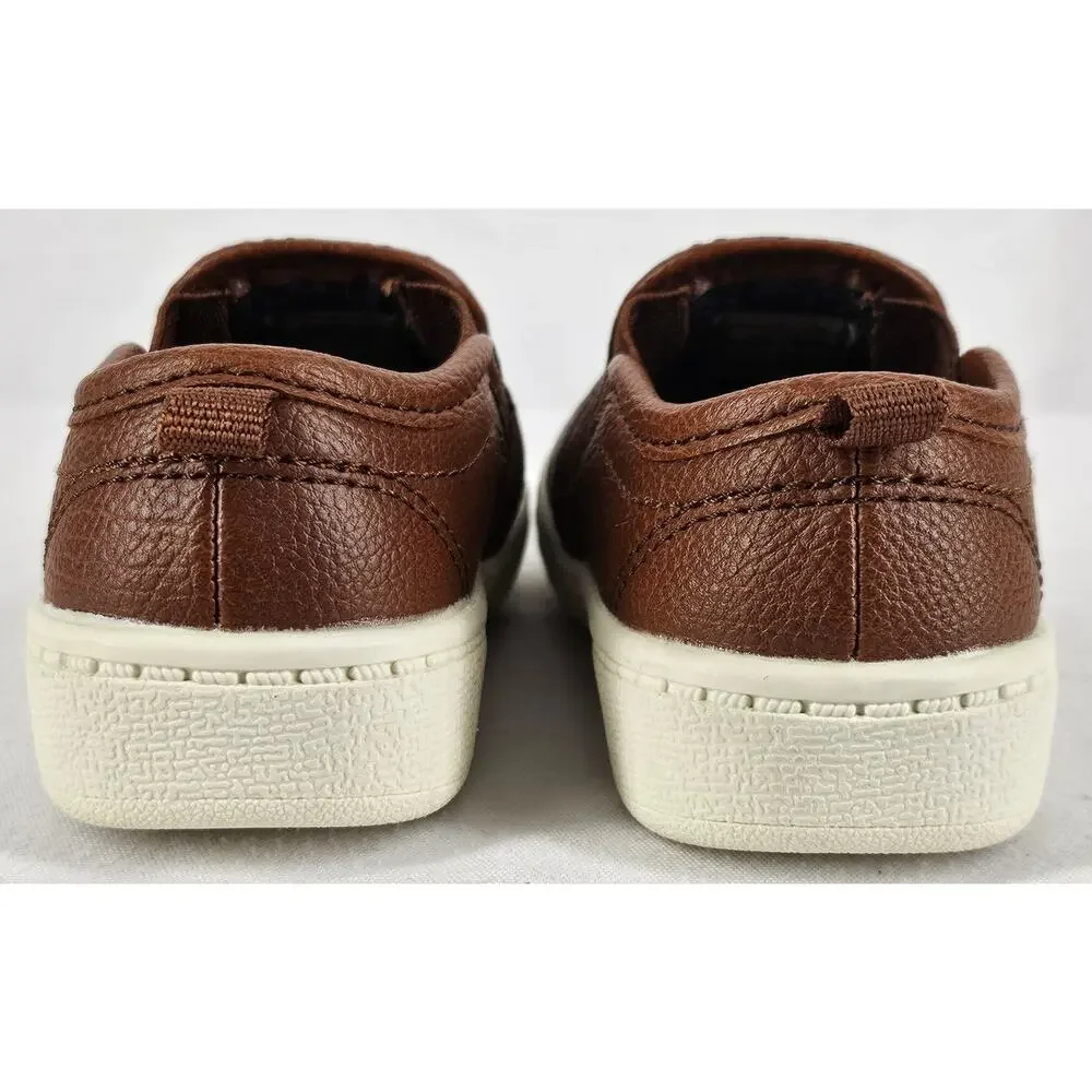 CARTER'S TODDLER BOY'S CASUAL BROWN / CREAM SLIP-ON SHOESIZE 5 MONTHS5 Months